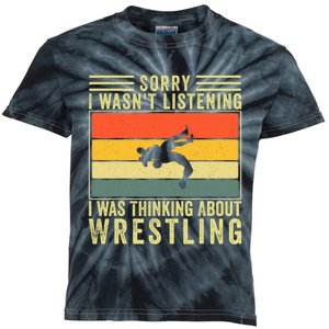 Funny Wrestling Wrestler Design Wrestle Kids Tie-Dye T-Shirt