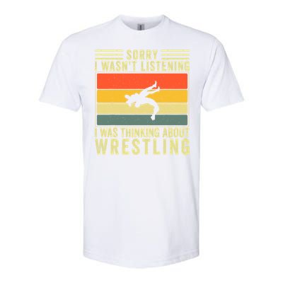 Funny Wrestling Wrestler Design Wrestle Softstyle CVC T-Shirt