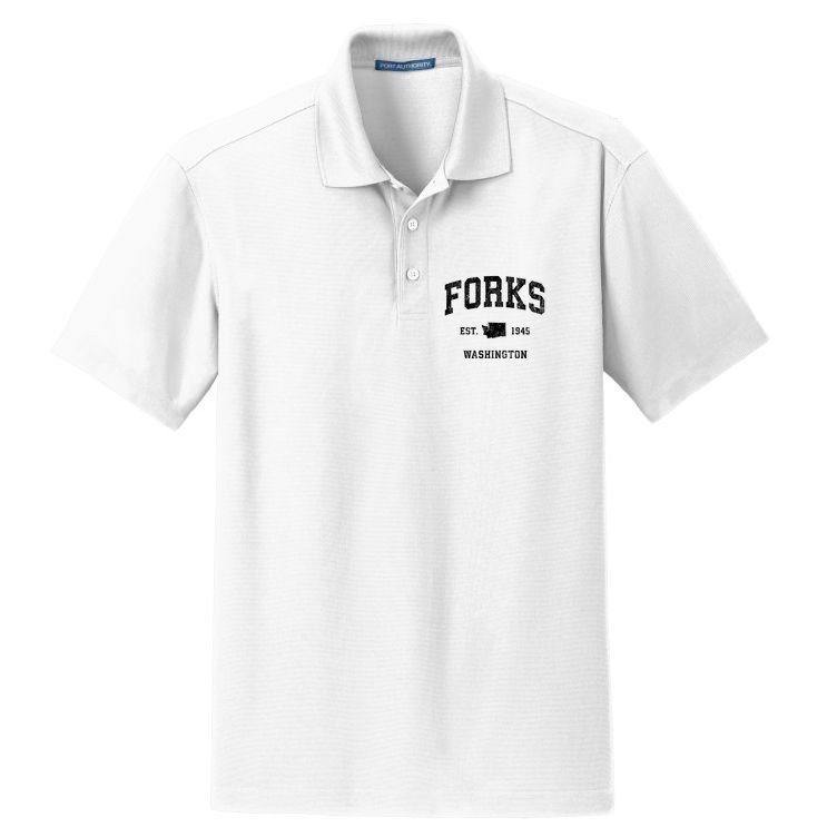 Forks Washington Wa Vintage Established Athletic Sports Design Dry Zone Grid Polo