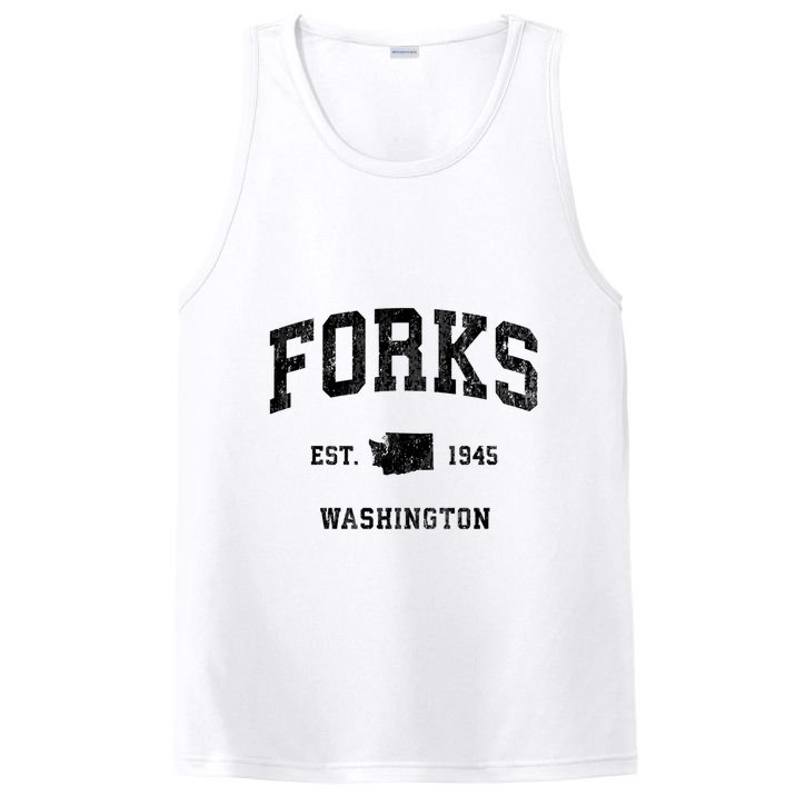 Forks Washington Wa Vintage Established Athletic Sports Design PosiCharge Competitor Tank
