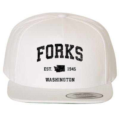 Forks Washington Wa Vintage Established Athletic Sports Design Wool Snapback Cap