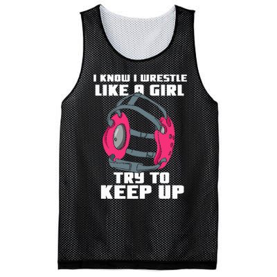 Funny Wrestling  Wrestle Like A Mesh Reversible Basketball Jersey Tank