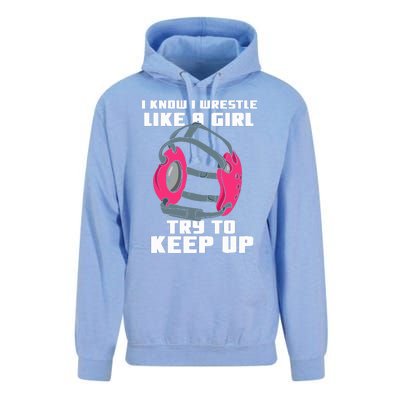 Funny Wrestling  Wrestle Like A Unisex Surf Hoodie