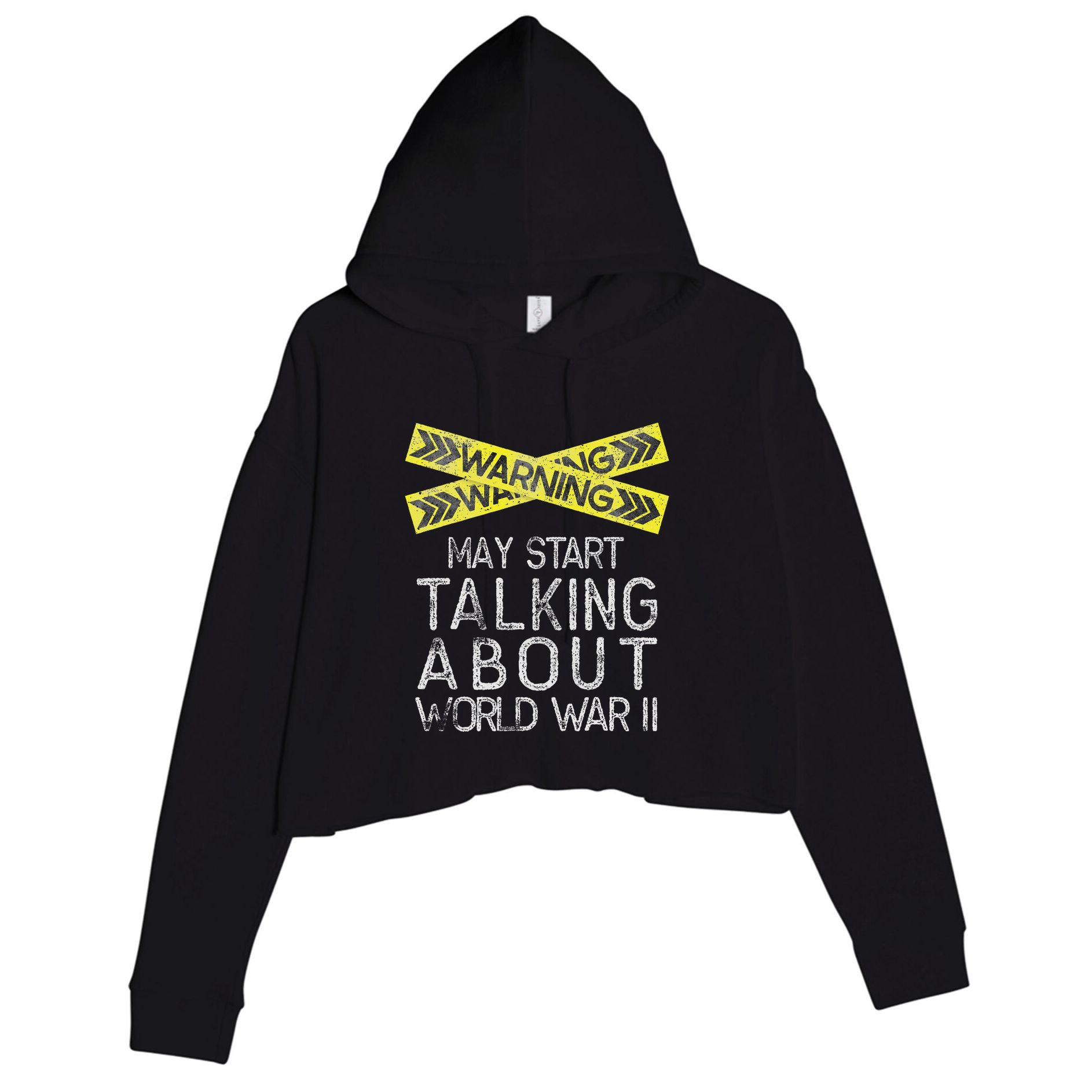 Funny World War Two History Teacher Historian History Crop Fleece Hoodie