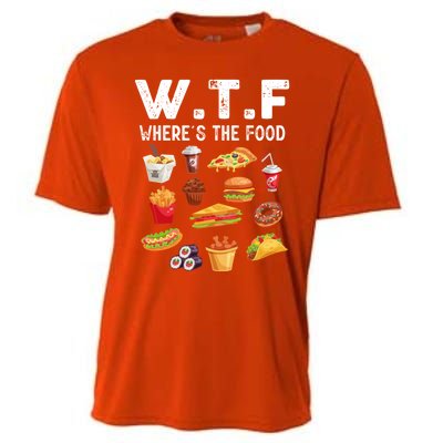 Funny Wtf Wheres The Food Funny Gift Cooling Performance Crew T-Shirt