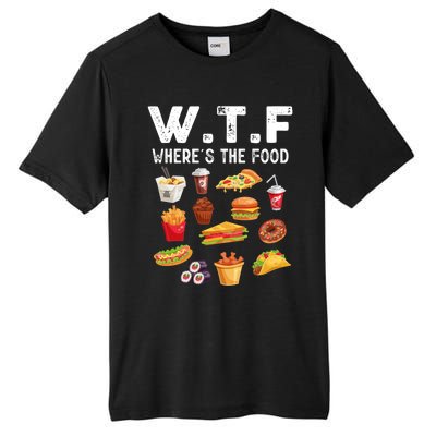 Funny Wtf Wheres The Food Funny Gift Tall Fusion ChromaSoft Performance T-Shirt