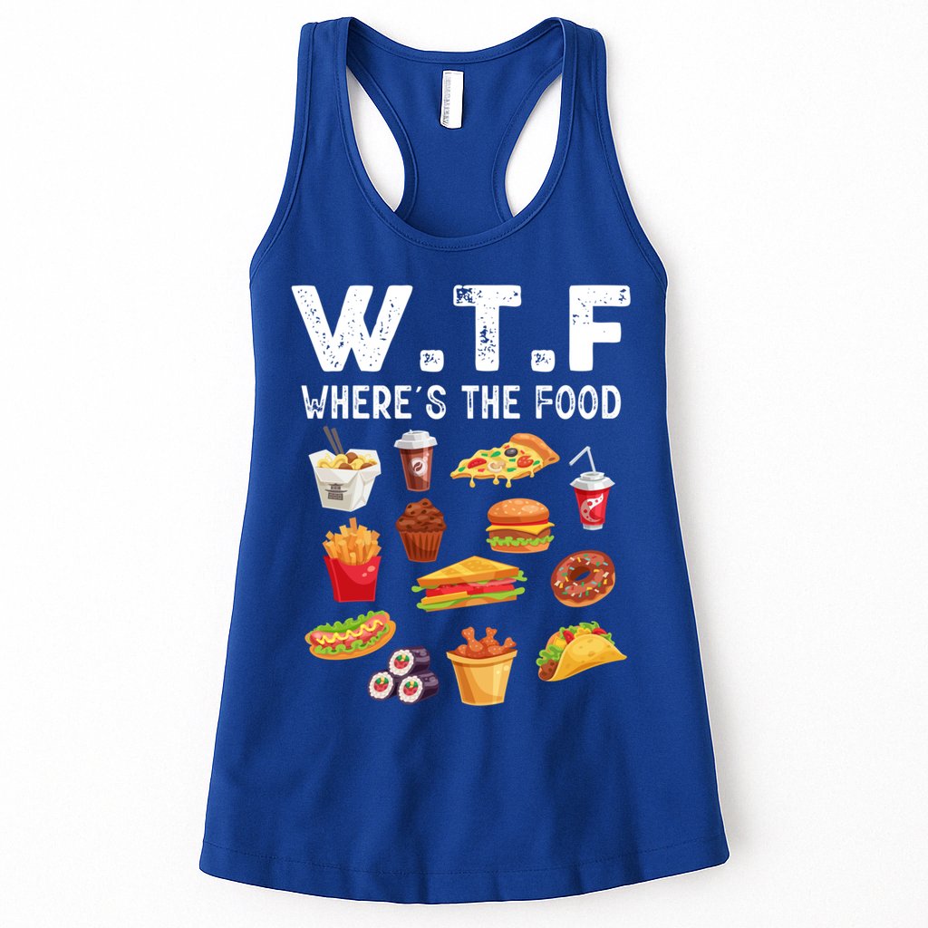 Funny Wtf Wheres The Food Funny Gift Womens Tank Top