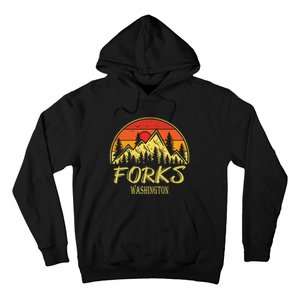 Forks Washington WA Mountains Hike Hiking Souvenir Hoodie