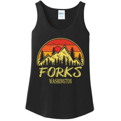 Forks Washington WA Mountains Hike Hiking Souvenir Ladies Essential Tank