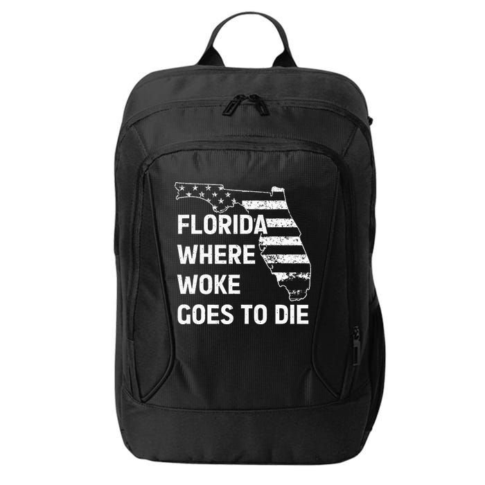 Florida Where Woke Goes To Die Funny Retro City Backpack