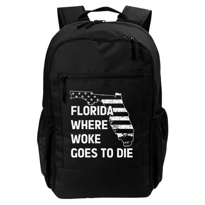 Florida Where Woke Goes To Die Funny Retro Backpack