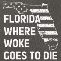 Florida Where Woke Goes To Die Funny Retro Cotton Canvas Backpack