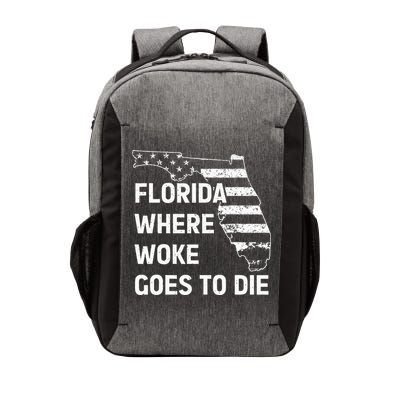 Florida Where Woke Goes To Die Funny Retro Vector Backpack