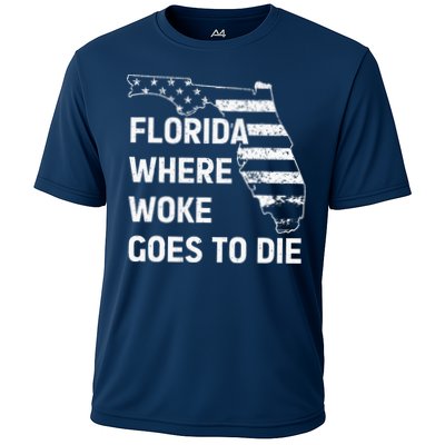 Florida Where Woke Goes To Die Funny Retro Performance Shirt