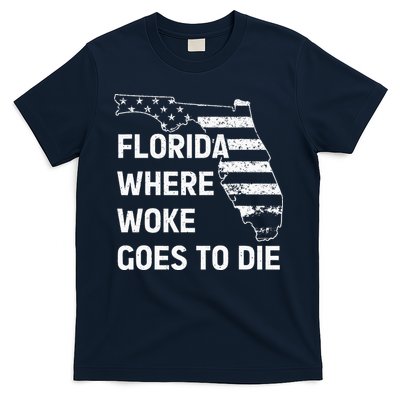 Florida Where Woke Goes To Die Funny Retro T-Shirt