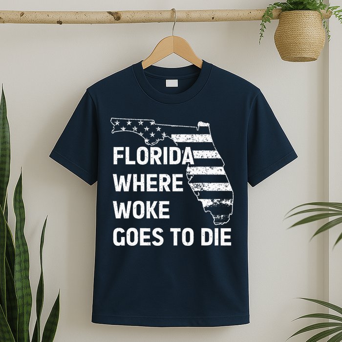 Florida Where Woke Goes To Die Funny Retro T-Shirt