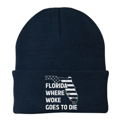 Florida Where Woke Goes To Die Funny Retro Beanie