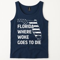 Florida Where Woke Goes To Die Funny Retro Tank Top
