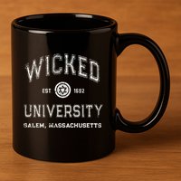 Funny Witch WICKED UNIVERSITY Salem Massachusetts Witches 11oz C Handle Ceramic Mug