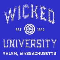 Funny Witch WICKED UNIVERSITY Salem Massachusetts Witches Short Acrylic Beanie
