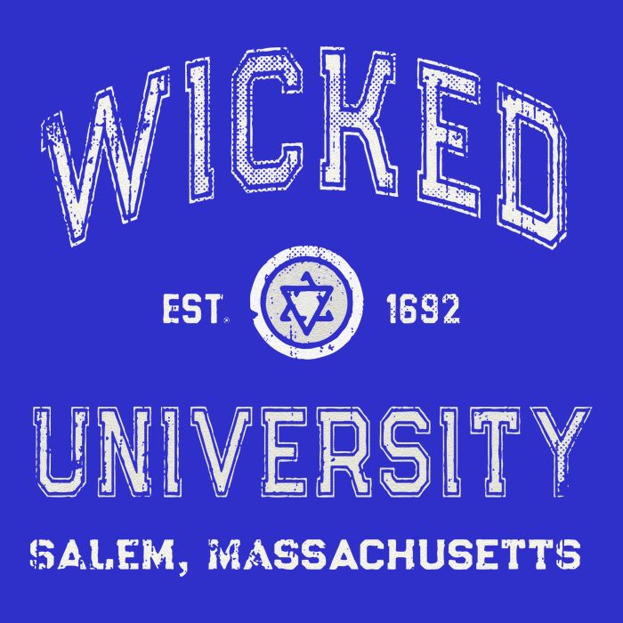 Funny Witch WICKED UNIVERSITY Salem Massachusetts Witches Short Acrylic Beanie