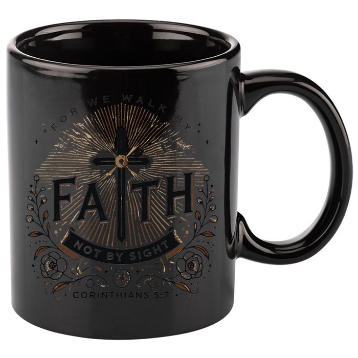 For We Walk Faith Not By Sight Christian Bible Verse 11oz C Handle Ceramic Mug