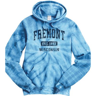 Fremont Wisconsin Wi Vintage Athletic Sports Design Tie Dye Hoodie