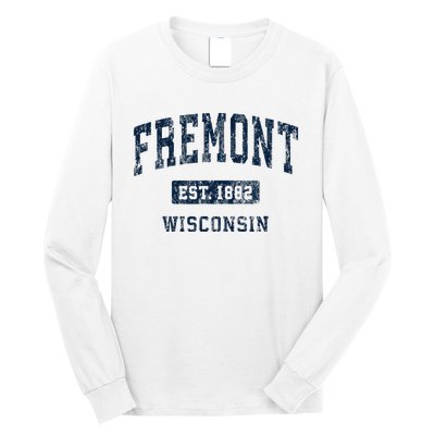 Fremont Wisconsin Wi Vintage Athletic Sports Design Long Sleeve Shirt