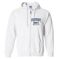 Fremont Wisconsin Wi Vintage Athletic Sports Design Full Zip Hoodie