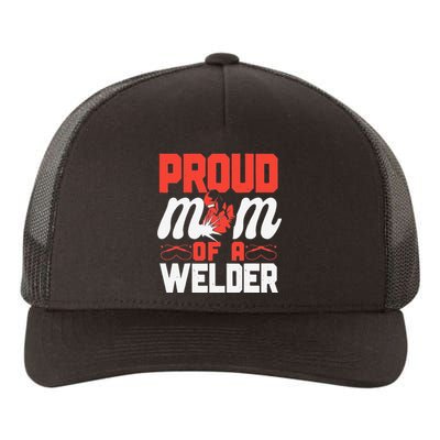 Funny Welder Welding Mom Mother Vintage Proud Mom Of A Welder Yupoong Adult 5-Panel Trucker Hat