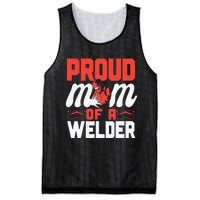 Funny Welder Welding Mom Mother Vintage Proud Mom Of A Welder Mesh Reversible Basketball Jersey Tank