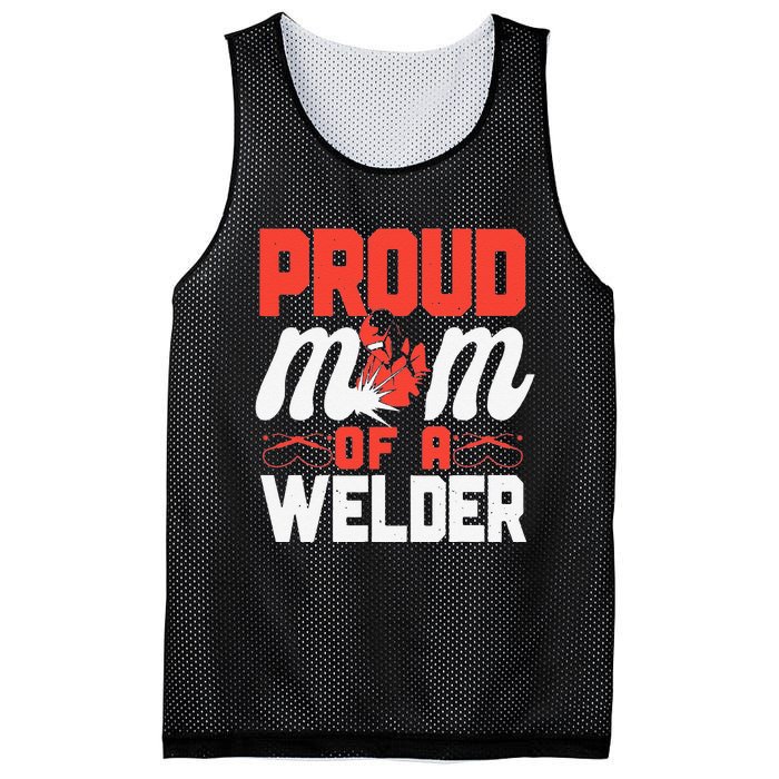 Funny Welder Welding Mom Mother Vintage Proud Mom Of A Welder Mesh Reversible Basketball Jersey Tank