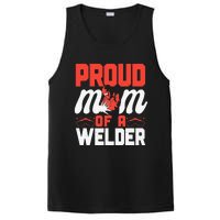 Funny Welder Welding Mom Mother Vintage Proud Mom Of A Welder PosiCharge Competitor Tank