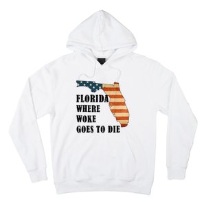 Florida Where Woke Goes To Die Funny Retro Hoodie