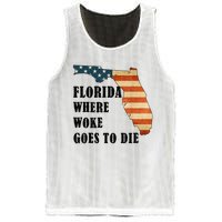 Florida Where Woke Goes To Die Funny Retro Mesh Reversible Basketball Jersey Tank