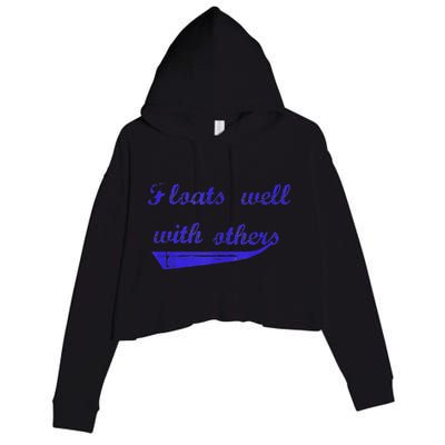 Floats Well With Others Crop Fleece Hoodie