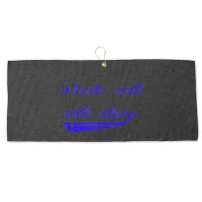 Floats Well With Others Large Microfiber Waffle Golf Towel