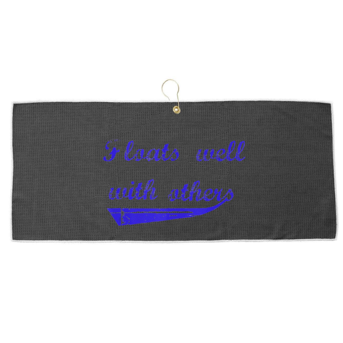 Floats Well With Others Large Microfiber Waffle Golf Towel