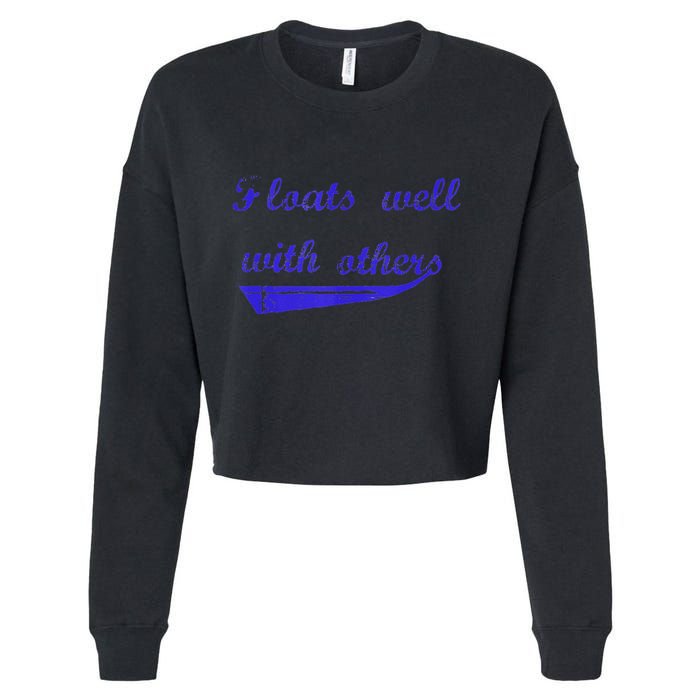 Floats Well With Others Cropped Pullover Crew