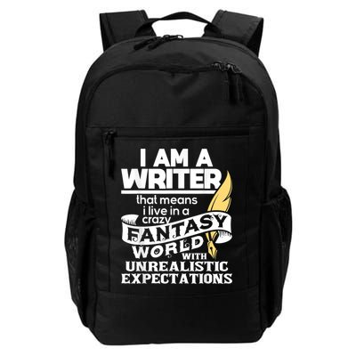 Fantasy World With Unrealistic Expectations Author Writer Daily Commute Backpack