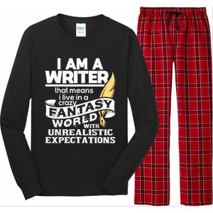 Fantasy World With Unrealistic Expectations Author Writer Long Sleeve Pajama Set