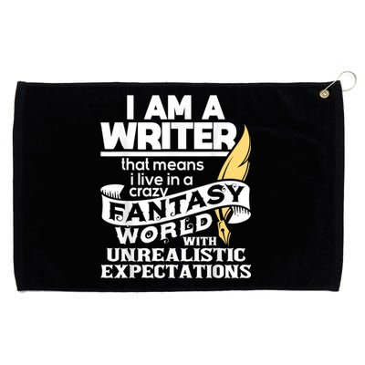 Fantasy World With Unrealistic Expectations Author Writer Grommeted Golf Towel