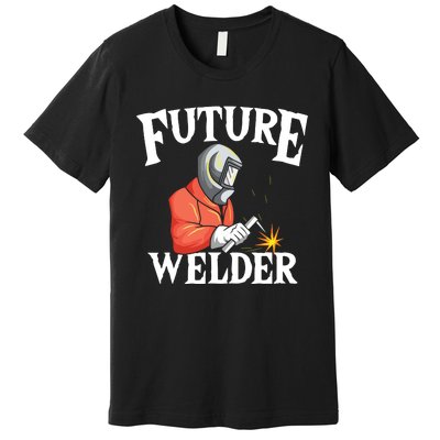 Future Welder Welding Helmet Metal Fabrication Fusing MIG Premium T-Shirt