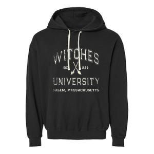 Funny Wiccan WITCHES UNIVERSITY Salem Massachusetts Witch Garment-Dyed Fleece Hoodie