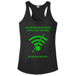 Funny Wifi Went Down Quote Computer Nerd Gift Funny Gift Ladies PosiCharge Competitor Racerback Tank