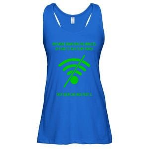 Funny Wifi Went Down Quote Computer Nerd Gift Funny Gift Ladies Essential Flowy Tank