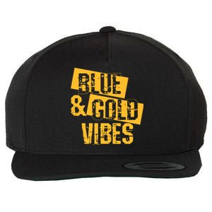 Football We Wear Blue And Gold School Spirit Wool Snapback Cap