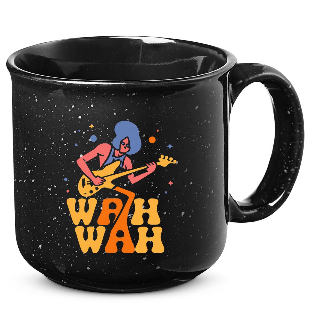 Funky Wah Wah Vintage 1970s 15oz Campfire Ceramic Mug