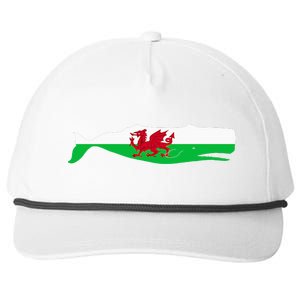 Funny Whale Wales Flag Pun For Welsh American Whales Lover Snapback Five-Panel Rope Hat