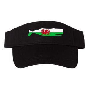 Funny Whale Wales Flag Pun For Welsh American Whales Lover Valucap Bio-Washed Visor